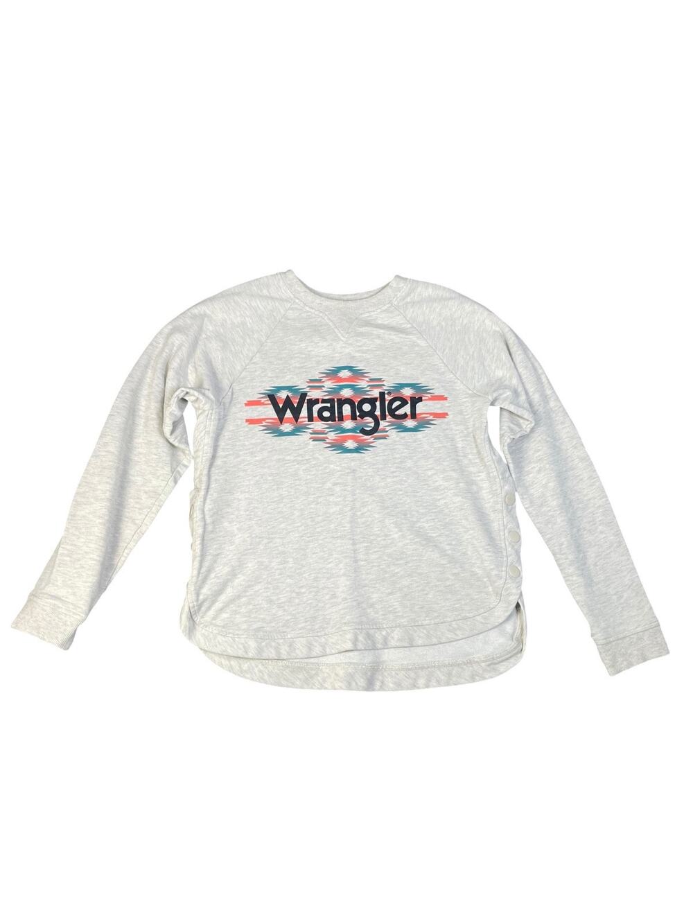 Wrangler Retro Women’s Small Aztec Logo Side Snap Crewneck Sweatshirt